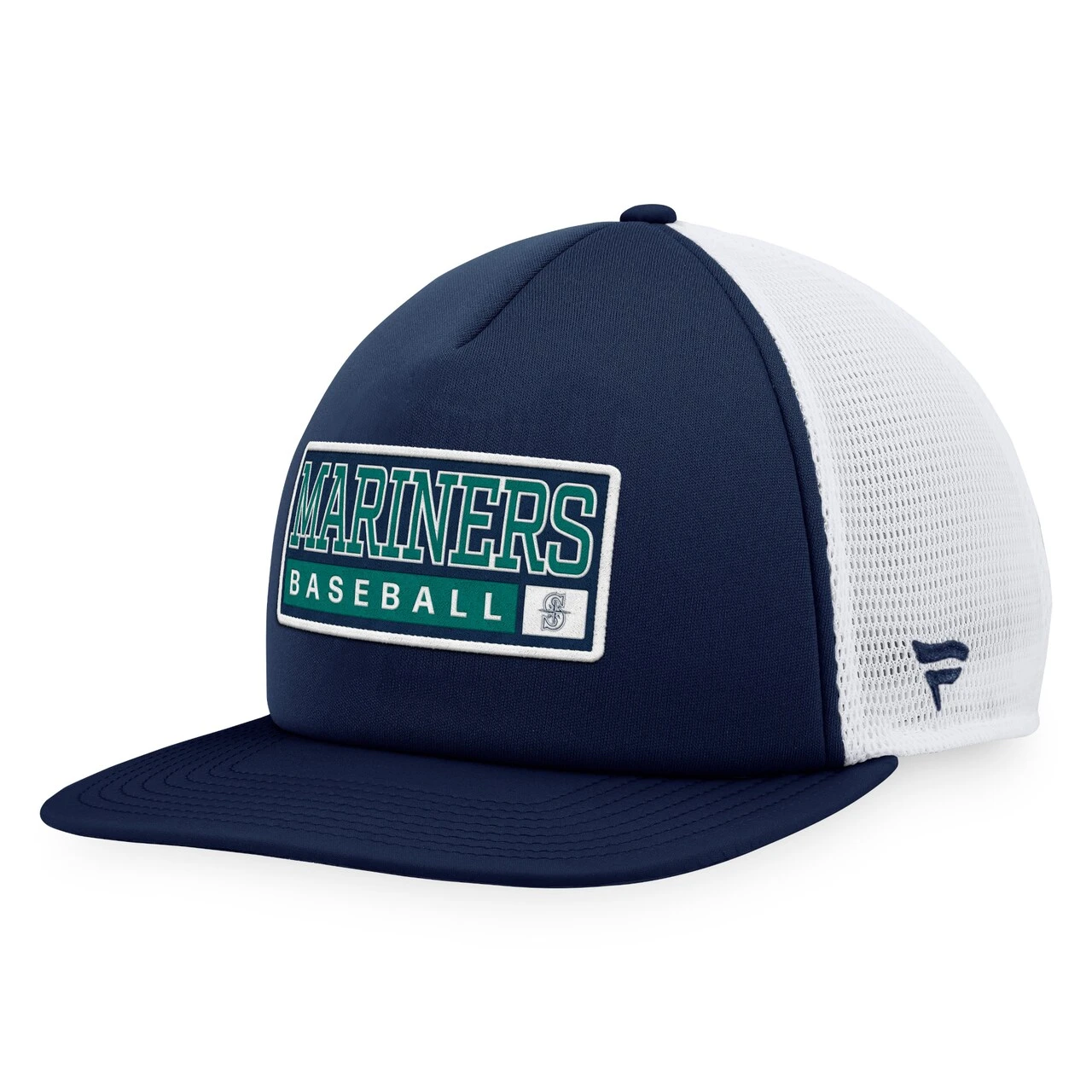 Men's Seattle Mariners Majestic Navy/White Foam Trucker Snapback Hat 1 Men's Seattle Mariners Majestic Navy/White Foam Trucker Snapback Hat