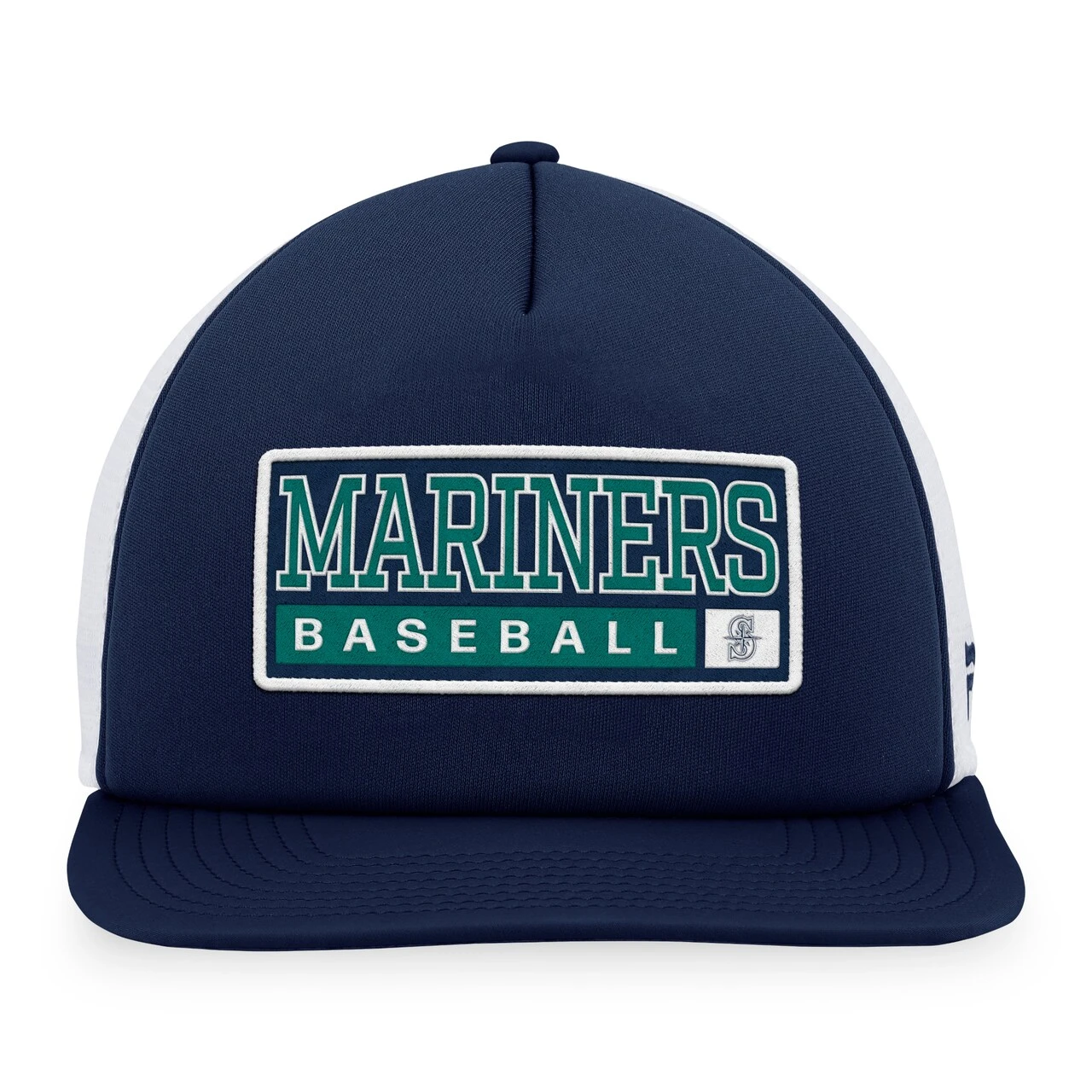 Men's Seattle Mariners Majestic Navy/White Foam Trucker Snapback Hat 2 Men's Seattle Mariners Majestic Navy/White Foam Trucker Snapback Hat - Image 2