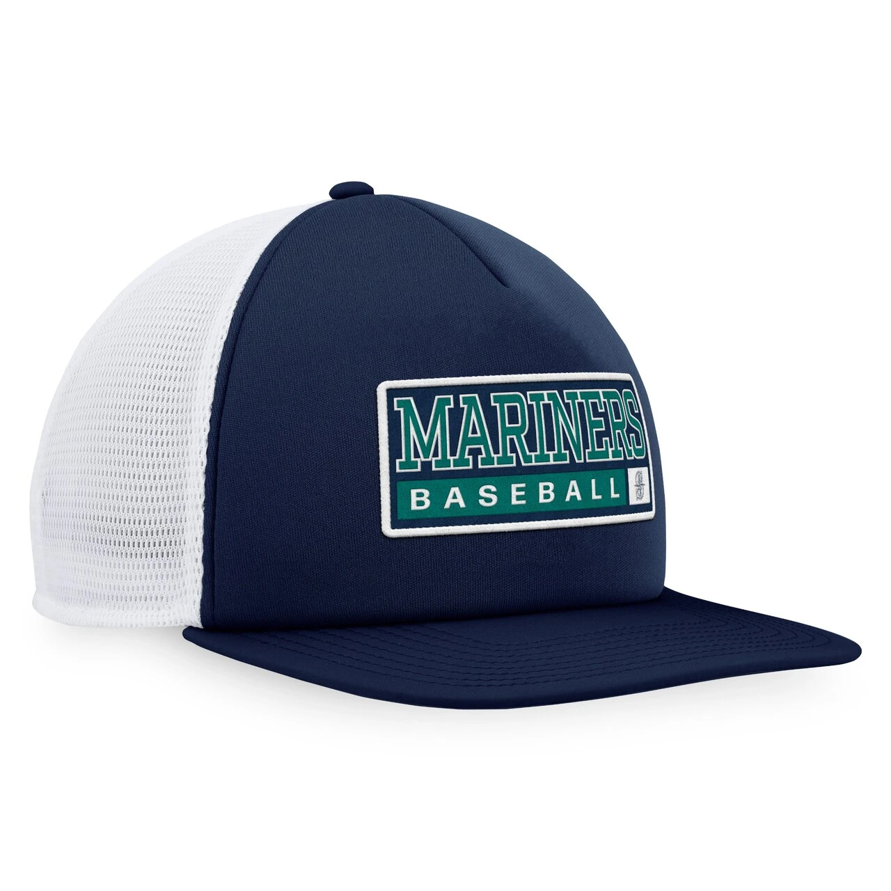 Men's Seattle Mariners Majestic Navy/White Foam Trucker Snapback Hat 3 Men's Seattle Mariners Majestic Navy/White Foam Trucker Snapback Hat - Image 3