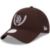 Women's San Diego Padres New Era Brown Leaves 9TWENTY Adjustable Hat