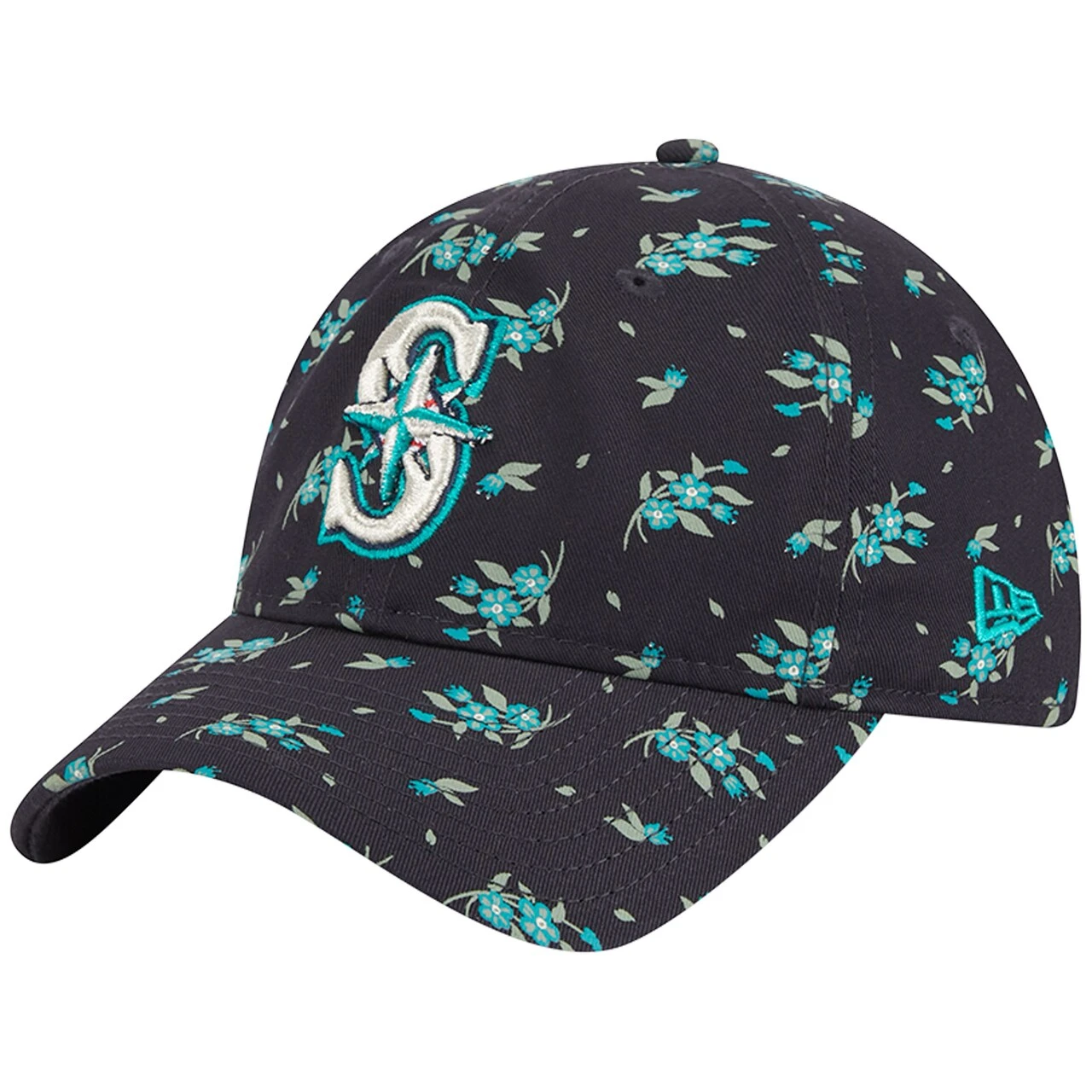 Women's Seattle Mariners New Era Navy Bloom 9TWENTY Adjustable Hat 1 Women's Seattle Mariners New Era Navy Bloom 9TWENTY Adjustable Hat