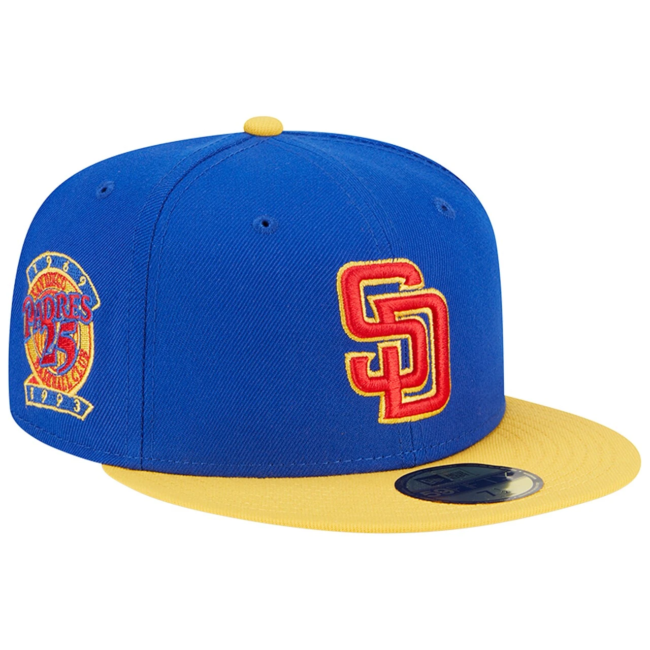 Men's San Diego Padres New Era Royal/Yellow Empire 59FIFTY Fitted Hat 1 Men's San Diego Padres New Era Royal/Yellow Empire 59FIFTY Fitted Hat