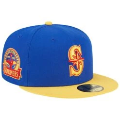 Men's Seattle Mariners New Era Royal/Yellow Empire 59FIFTY Fitted Hat