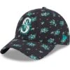 Youth Seattle Mariners New Era Navy Bloom 9TWENTY Adjustable Hat